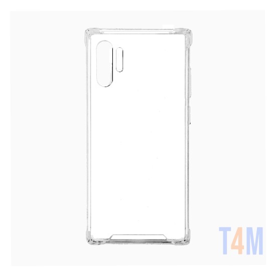 Capa de Silicone com Cantos Duras para Samsung Note 10 Plus Transparente